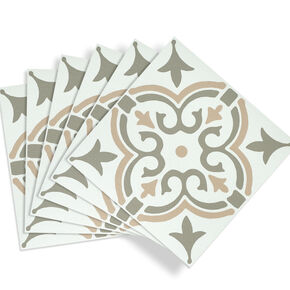selbstklebende Bodenfliesen Stencil Motif green (11er Set)